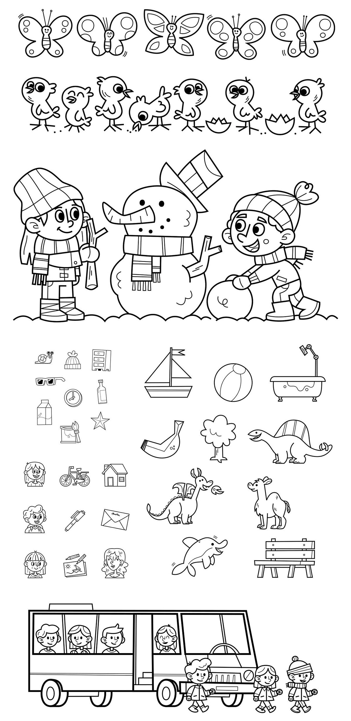 ILLUSTRATION  Childrensillustration skwirrol eva galesloot linework vector