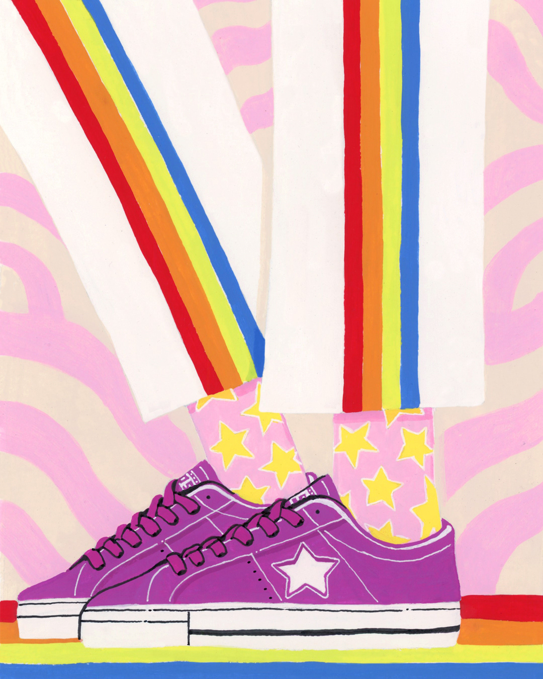 ILLUSTRATION  sneakers fashion illustration painting   Drawing  Illustrator Zappos the_ones shoes