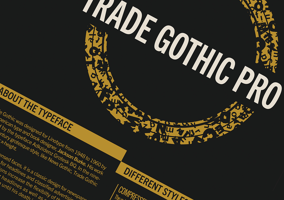 Trade Gothic typo