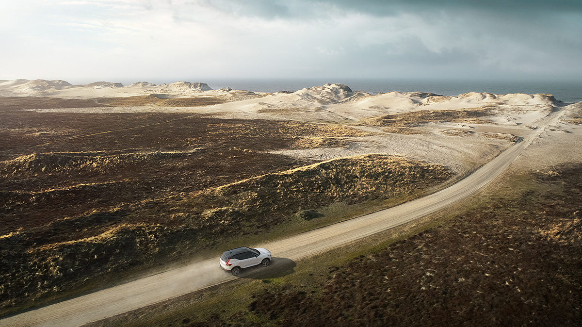 Volvo xc40 CGI drone Landscape