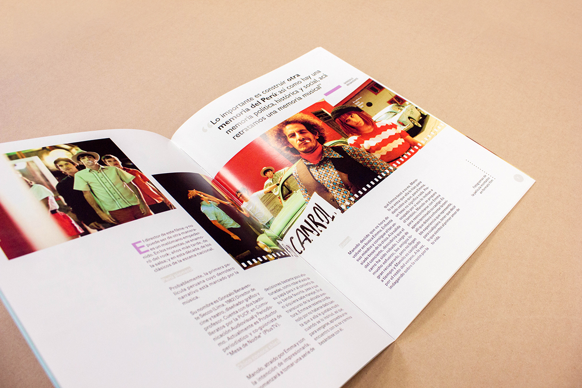 editorial magazine graphic bold typographic lima USIL peru Cinema publication glossy Layout lens revista maquetación