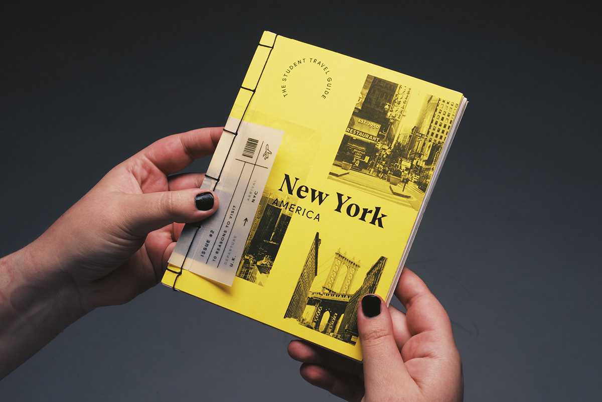 FMP final major project travel guide student New York nyc amsterdam barcelona colour Layout type