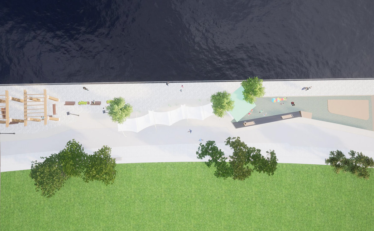 design visualization Render modern nile river architecture 3D devolopment qena