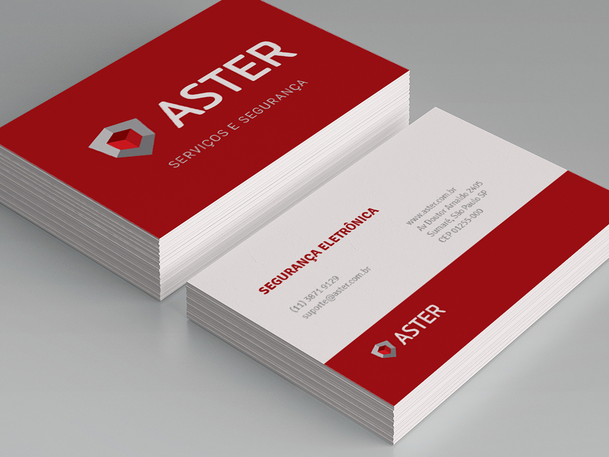 identity aster Segurança security logo redesign icons stationary Inteligência