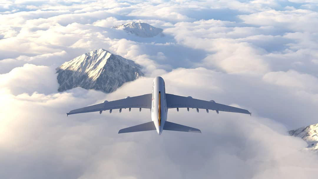 3D Airbus animation  aviation blender modeling photoshop