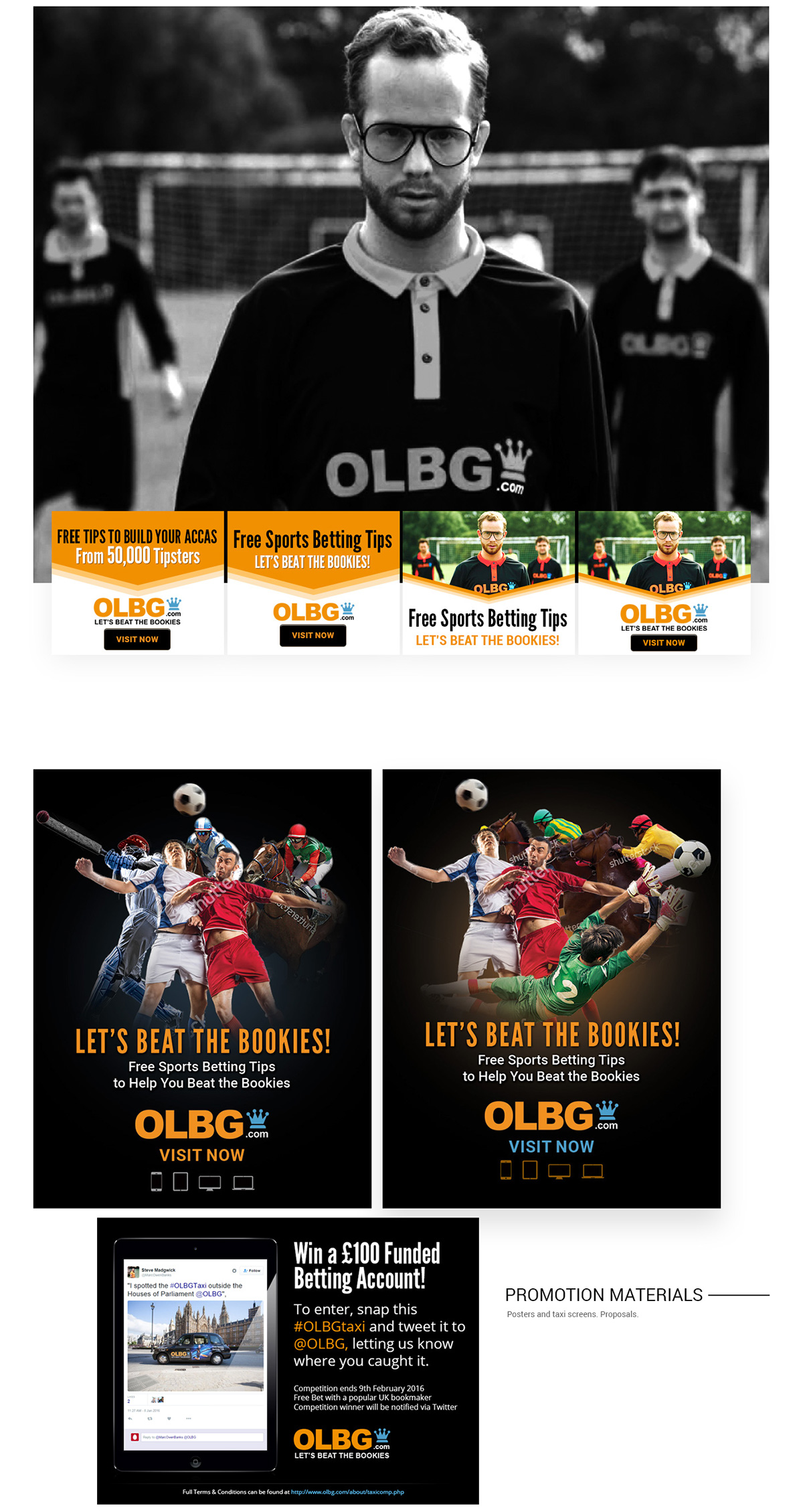 OLBG online&print materials Webdesign print
