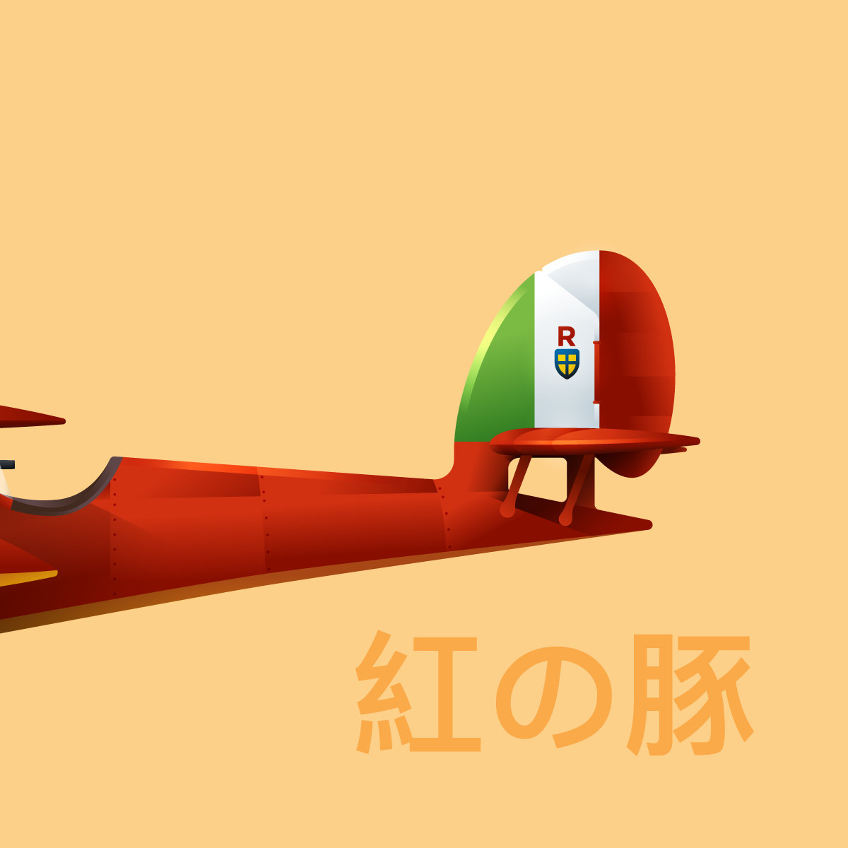 airplane fanart gradients Italy miyazaki porco rosso Schneider Trophy Seaplane Studio Ghibli world war