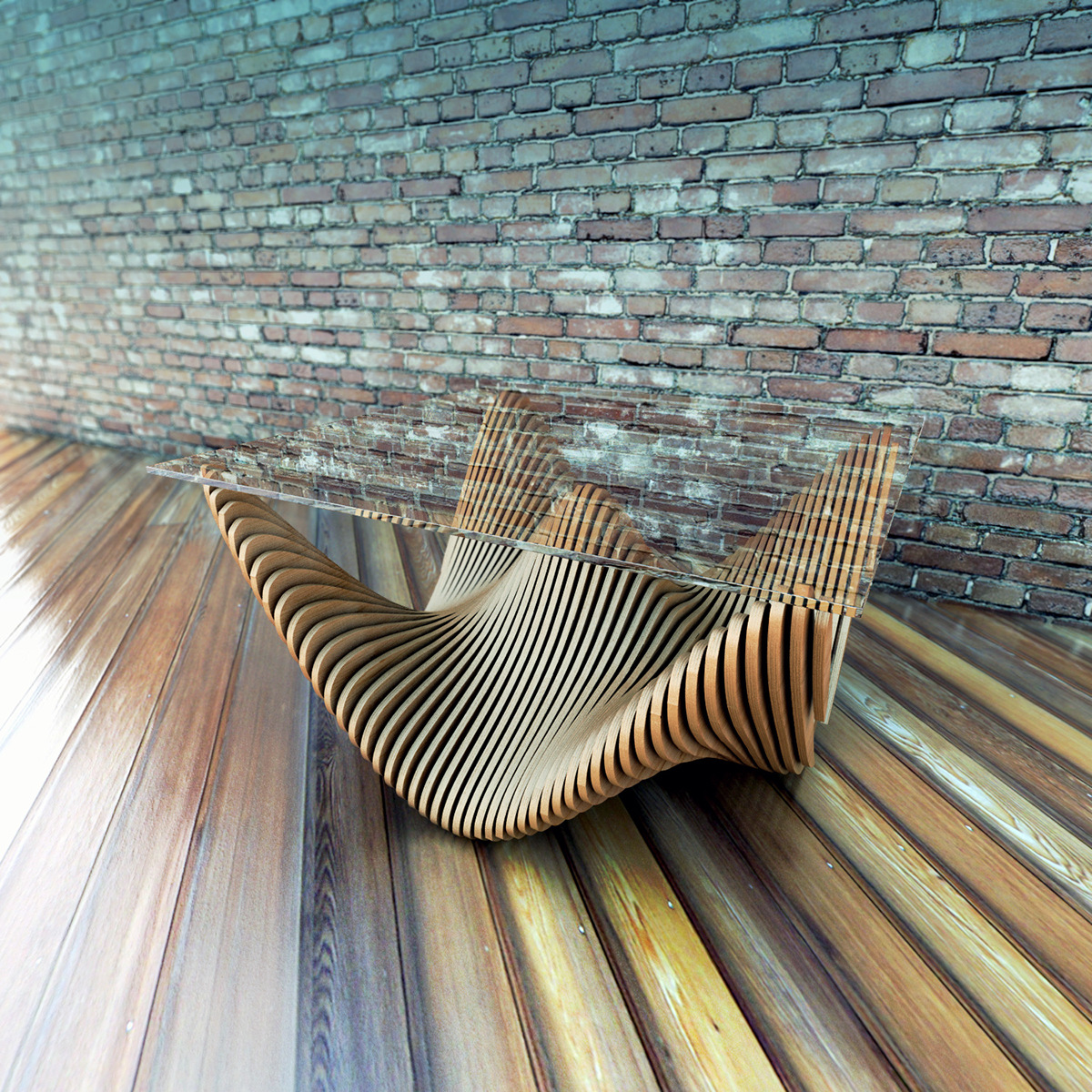 #parametric #bench #furniture  #interior #pliwood #wood #desigm