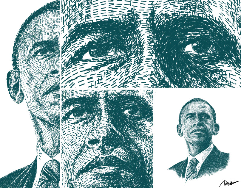 people president politics Barack Obama obama united states portrait art barmalisiRTB