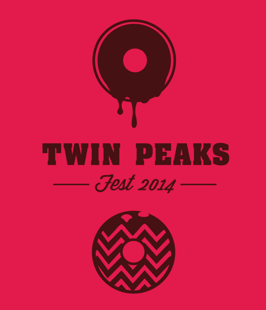 t shirt design twin peaks convention Donuts