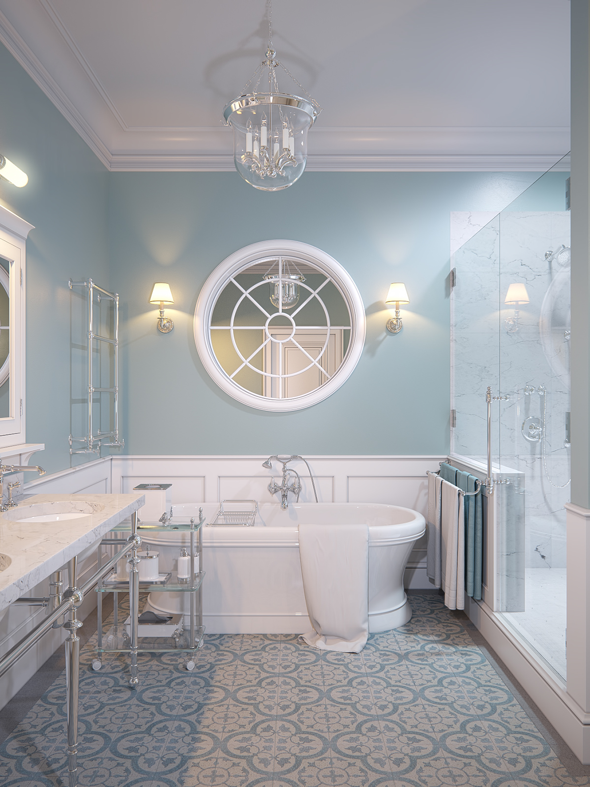 bathroom Marble turquoise american