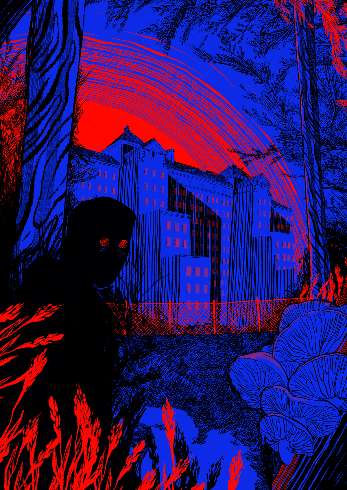 artwork Digital Art  digital illustration Halloween haunted haunted house ILLUSTRATION  long island spooky texture