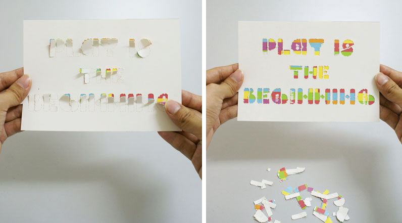 interactive design craft postcards