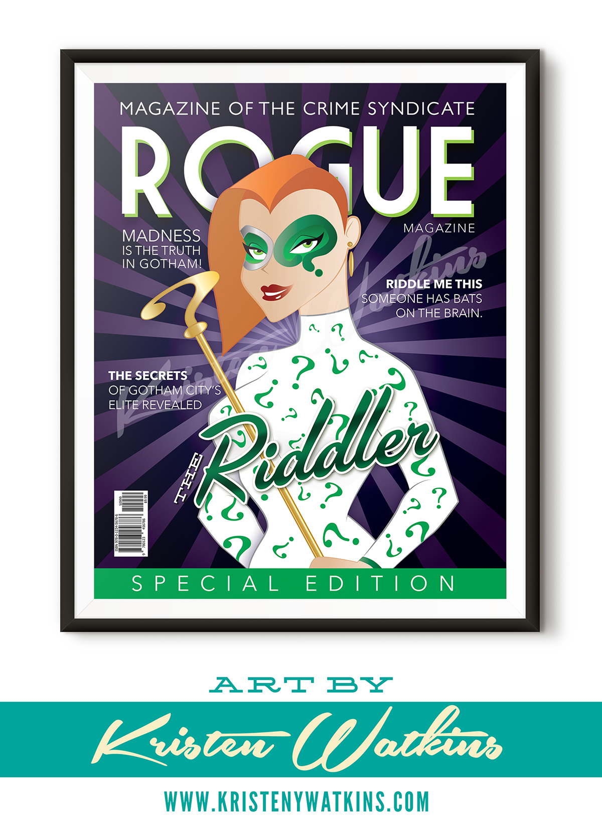the riddler Batgirl catwoman batman Rogue magazine kristenywatkind