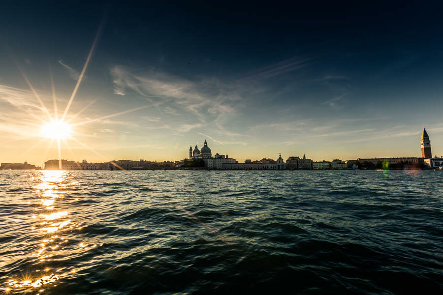 Italy Venice Sun night sea