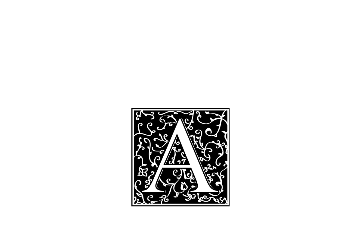 typefont letters fonts capital black and white ornamental vintage