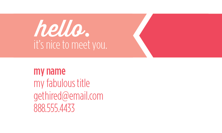 business card hello business