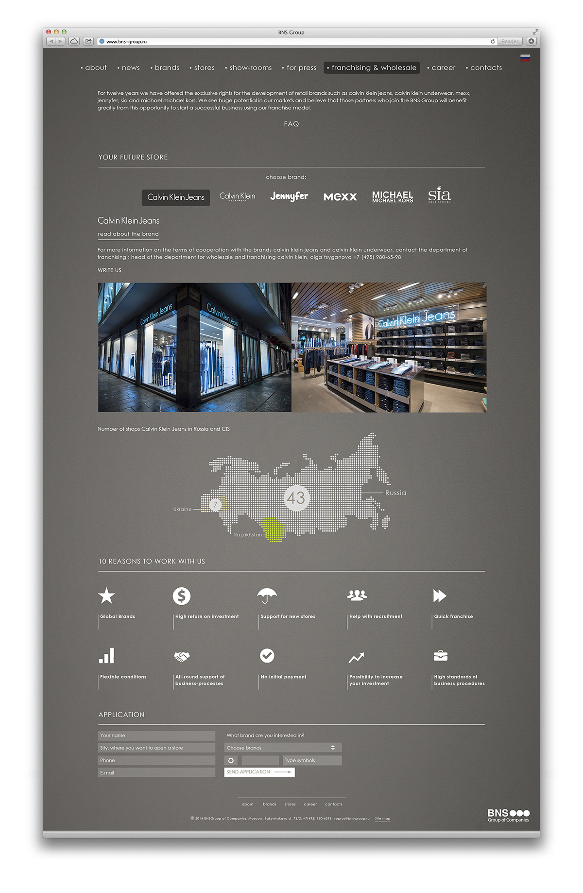 Web site design Topshop Retail redesign