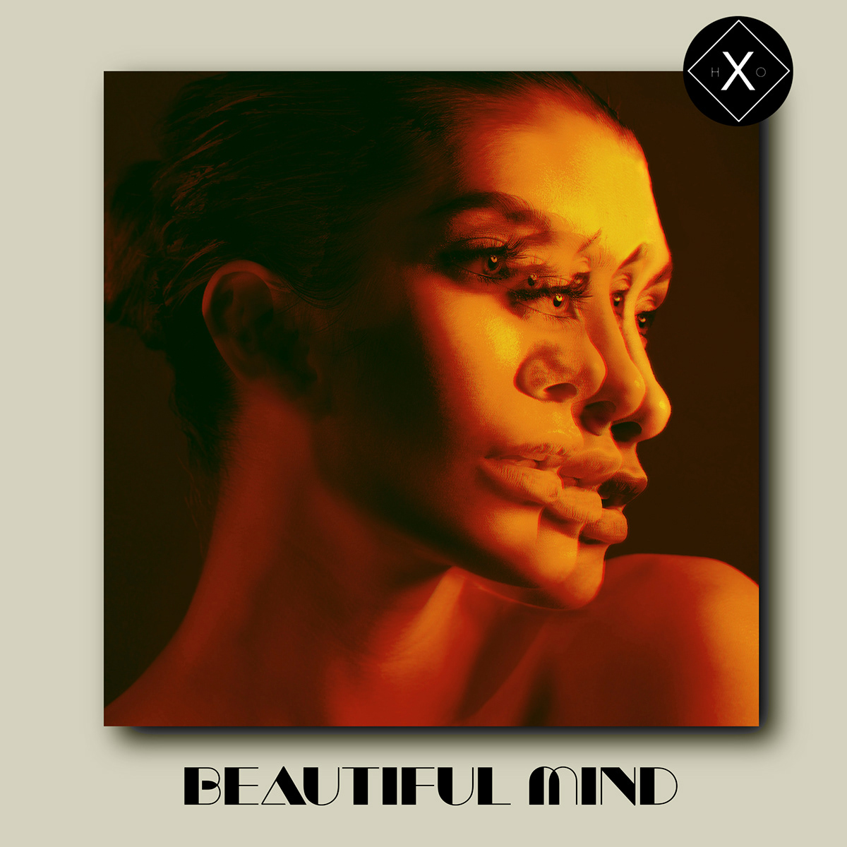 Glitch Beautiful mind Distorsioned illusion woman text Alex Garant digital Hexxio