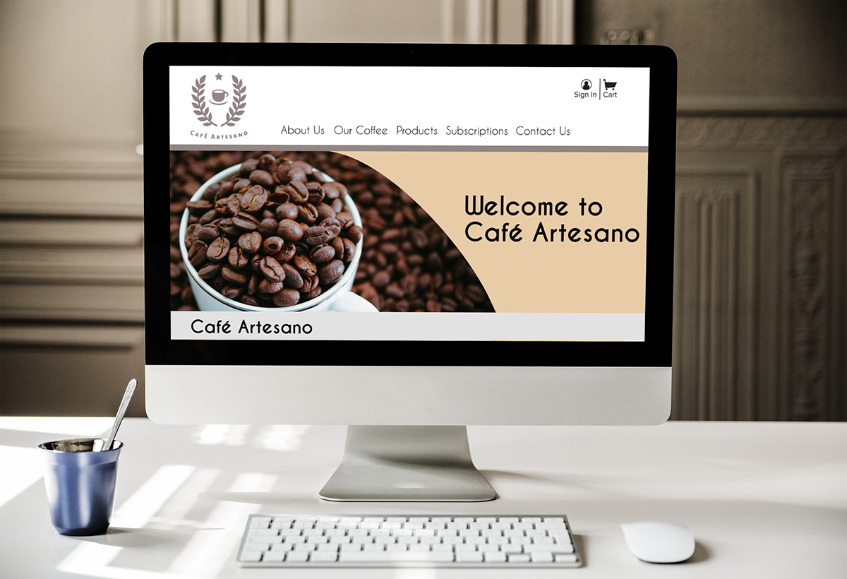 Coffee Website navigation filters