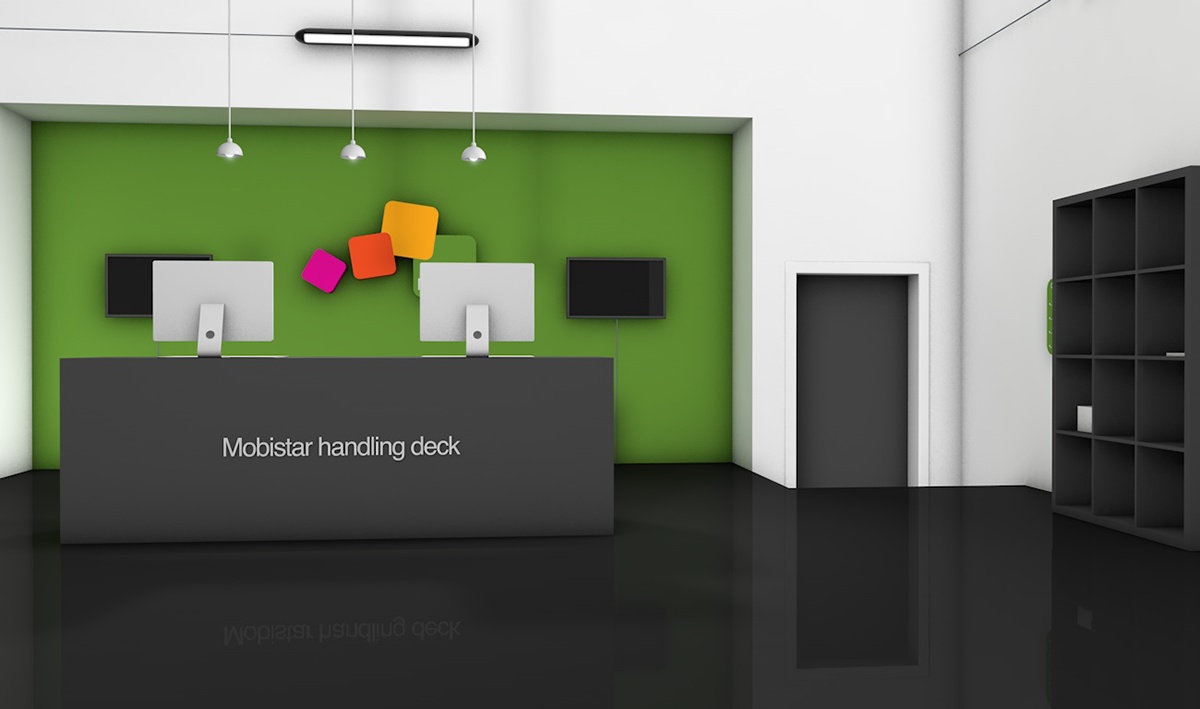 Office bureau area cinema4d 3D modelisation modeller modeling model texture light Render