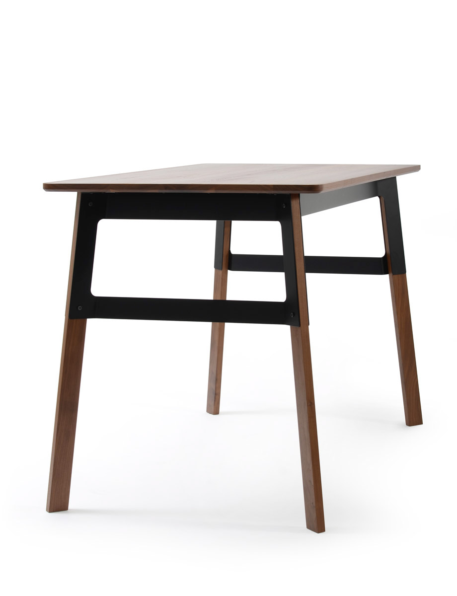 wood desk usa walnut solid wood steel furniture table