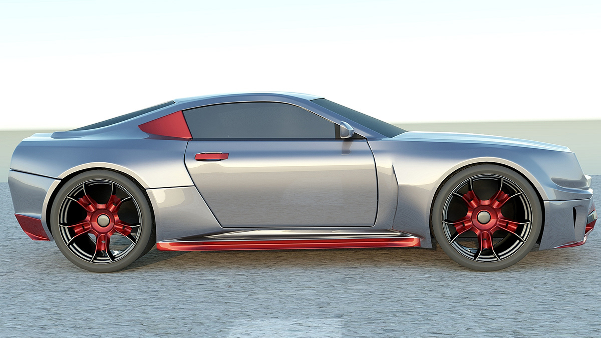 car concept 3D rendering sports vehicle automotive   styling  realistic simlab composer Auto automobile design transportation