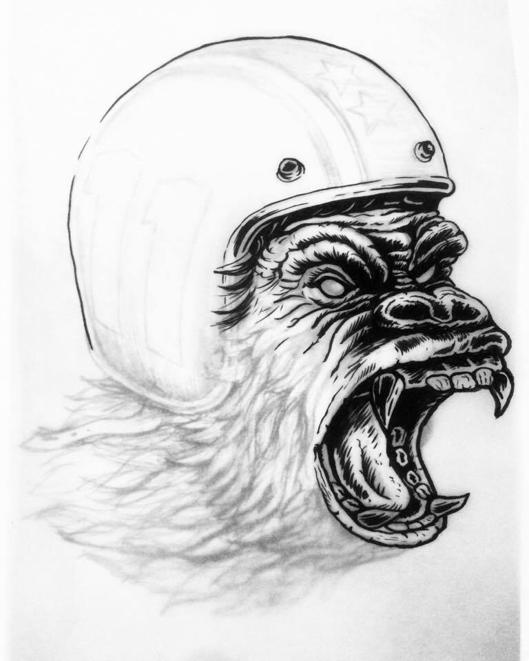 argentina gorilla gorillaz motorcycle dibujante animal diye artist diye illustrator diye design diye illustration