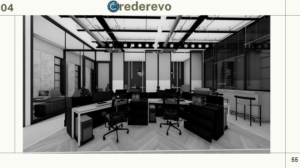 design Office Design Interior Render visualization interior design  vray SketchUP modern architecture