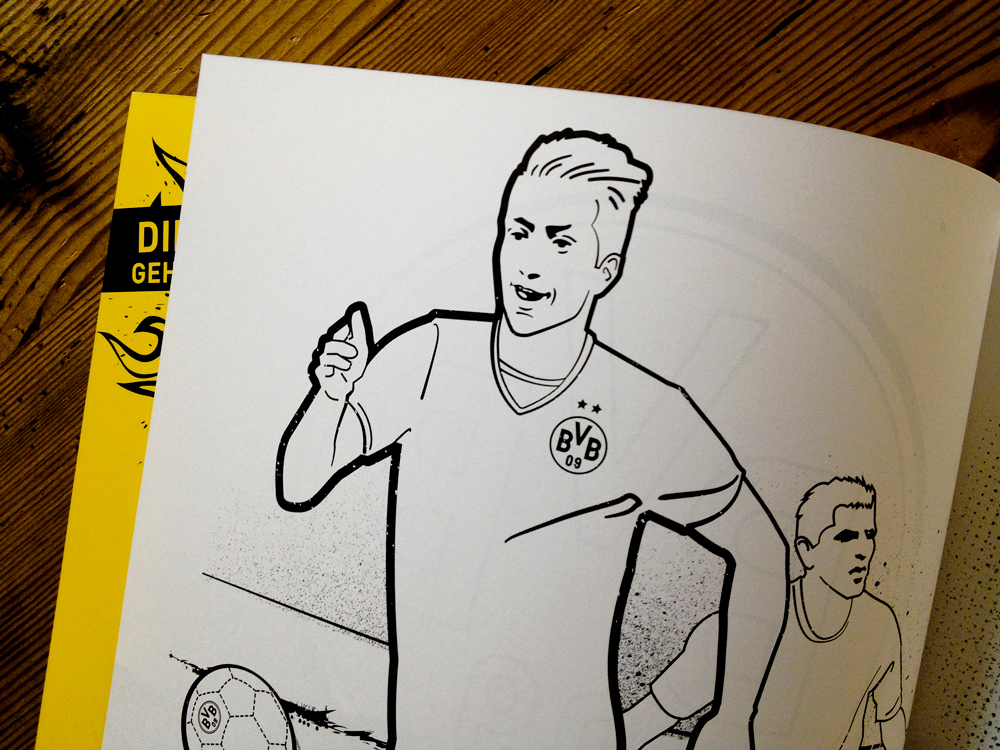 BVB Dortmund Fußball Malbuch Malbuch coloring book Rockevoeller Verlag