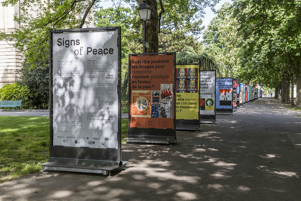 ruedi baur graphisme poster Geneva peace Visual Exhibition head sttada history
