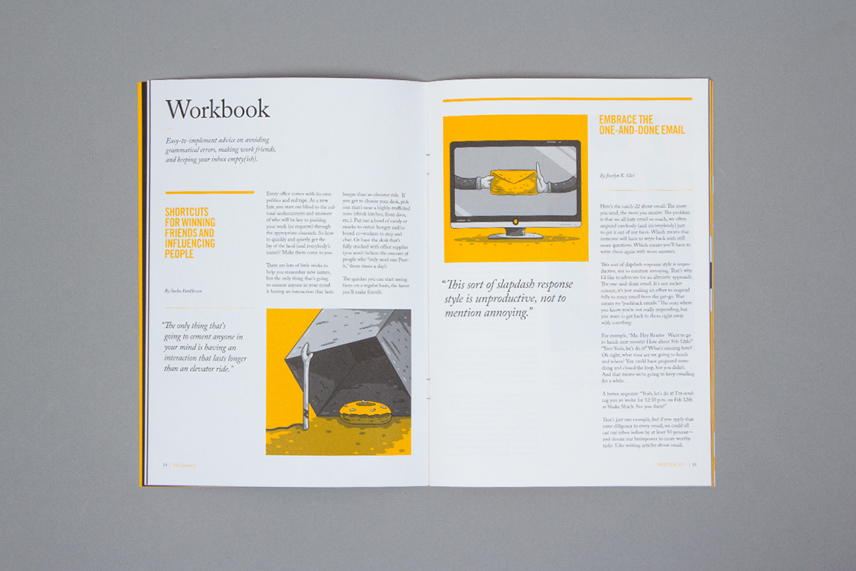 magazine 99U Quarterly Behance yellow design graphic modern minimal matias corea