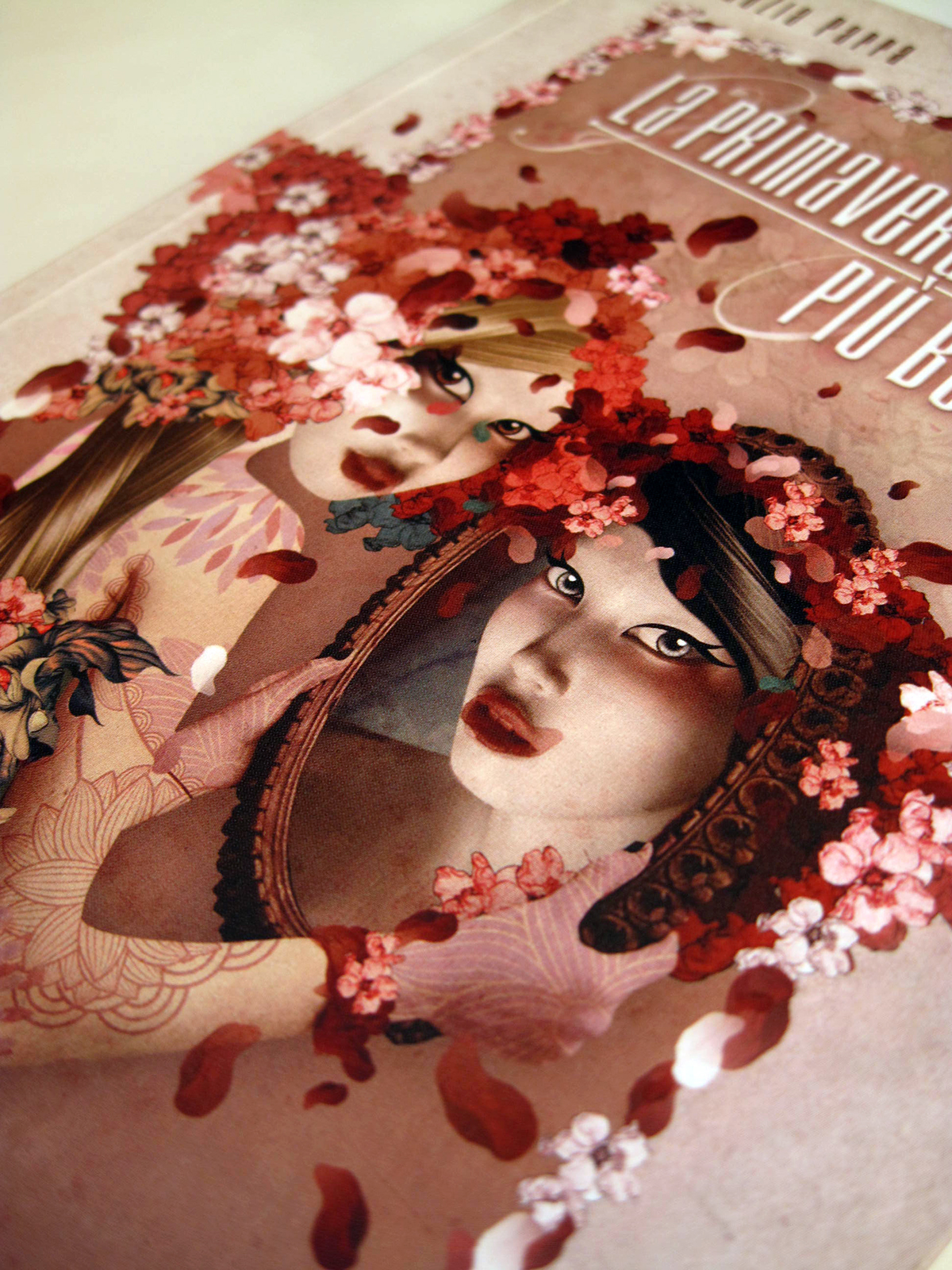 book cover spring beauty Flowers Nature girl danger twings big eyes pop fantasy surreal pop surrealism digital collage