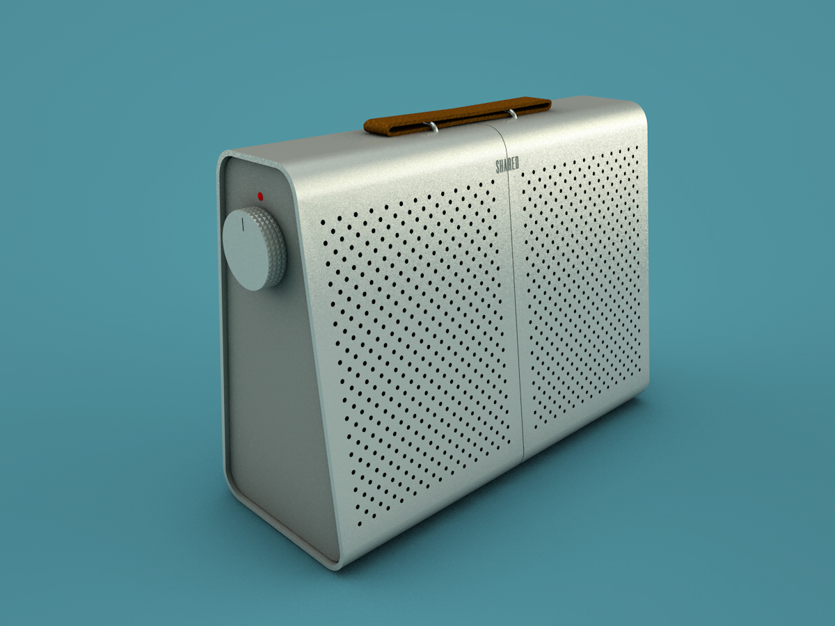 Radio  speaker wireless aluminium  leather