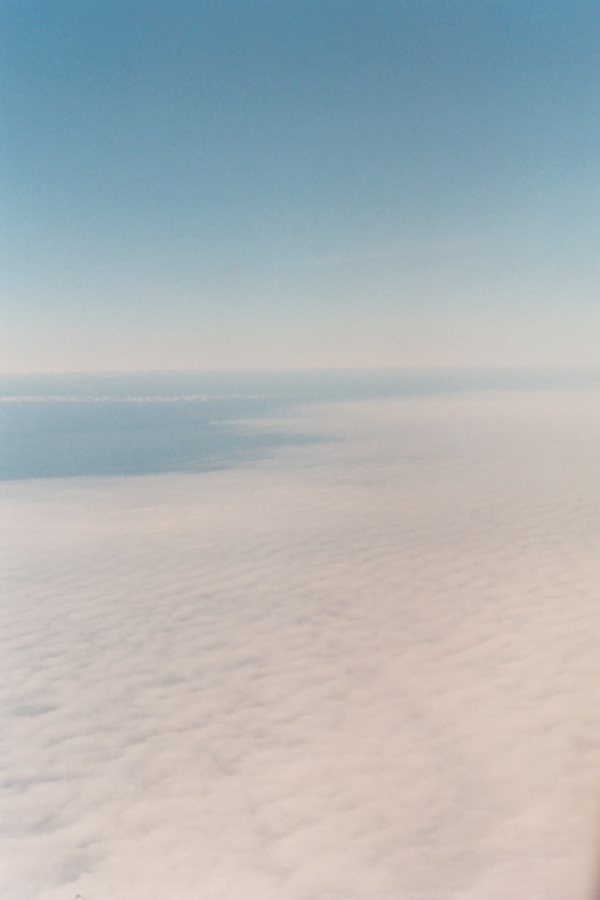 SKY clouds plane analog Film  