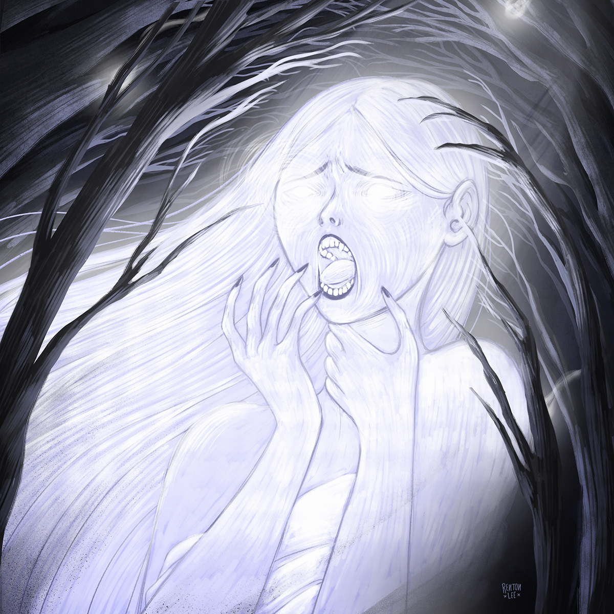 artwork banshee Character design  Digital Art  digital illustration Folklore folktale ghost