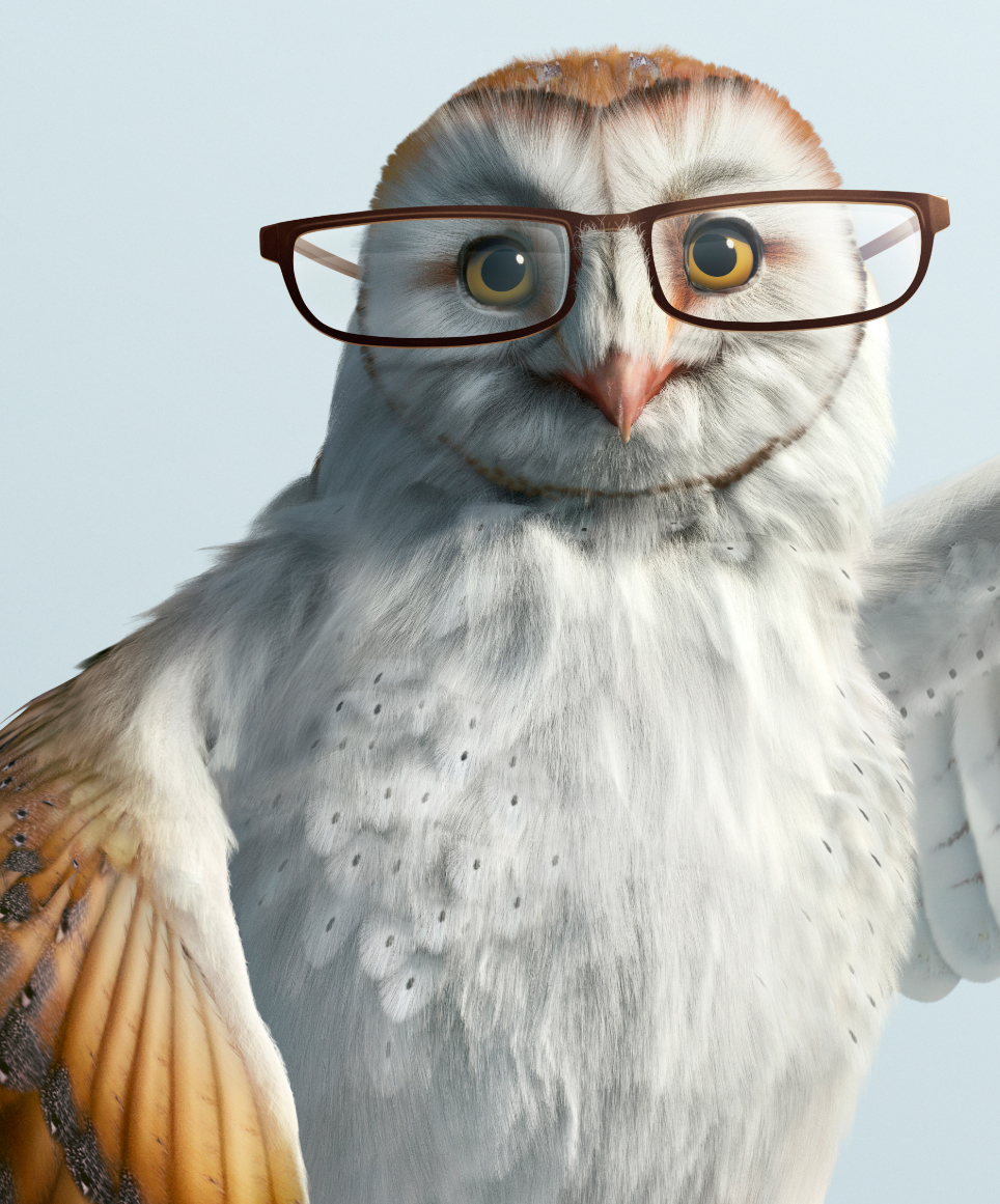 sydney CGI 3D Character owl ollie retouch Limehouse Australia Bankwest Limehouse creative 3D Character