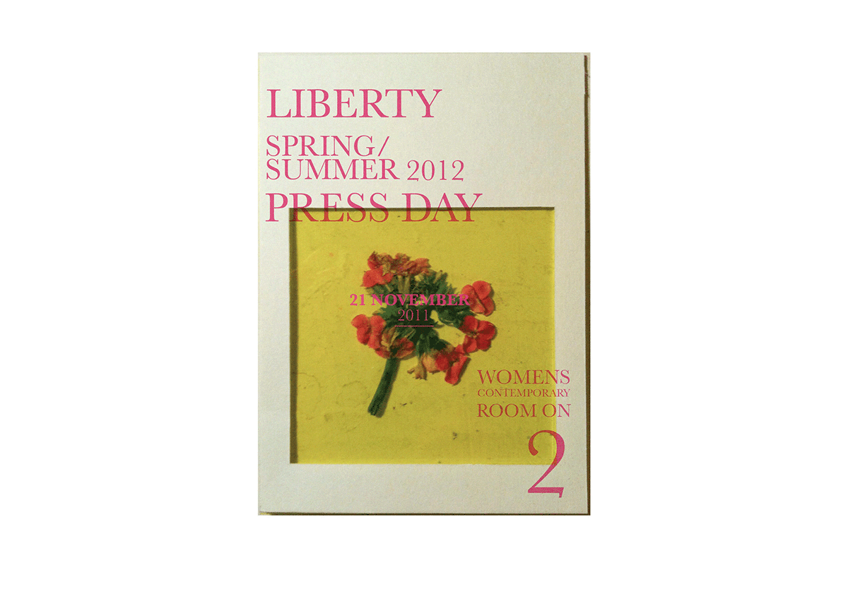 Invitation  fashion  event  liberty London  graphic design  Dried Flower