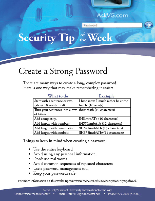 security tips poster