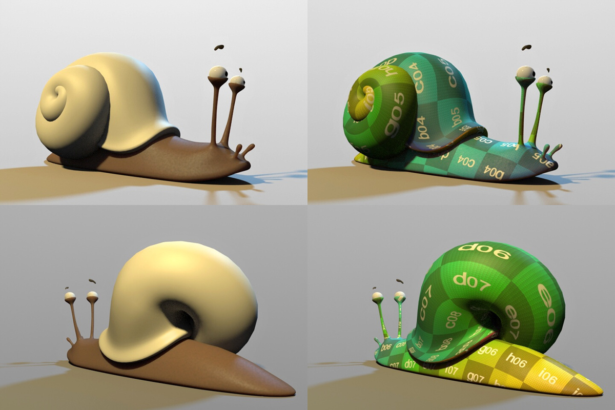 3D modo snail