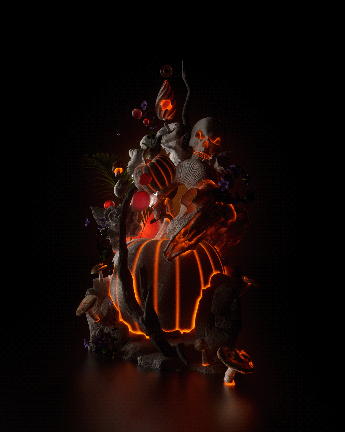 3D adobe cinema 4d dark Digital Art  Halloween spooky