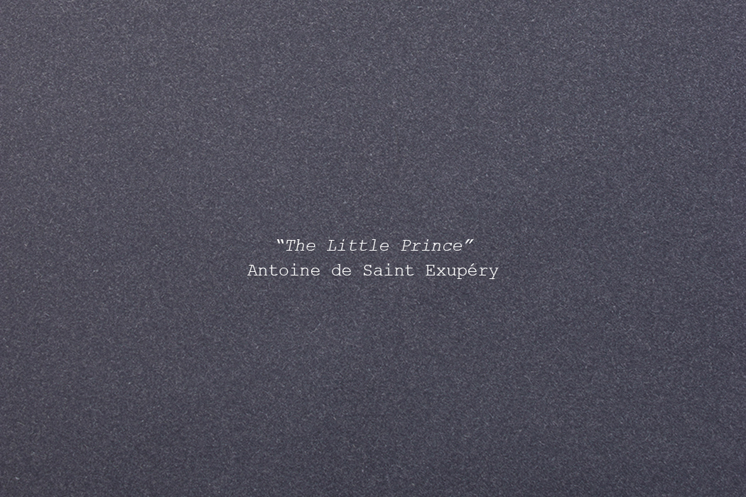 quote black and white binding editorial The Little Prince fanzine