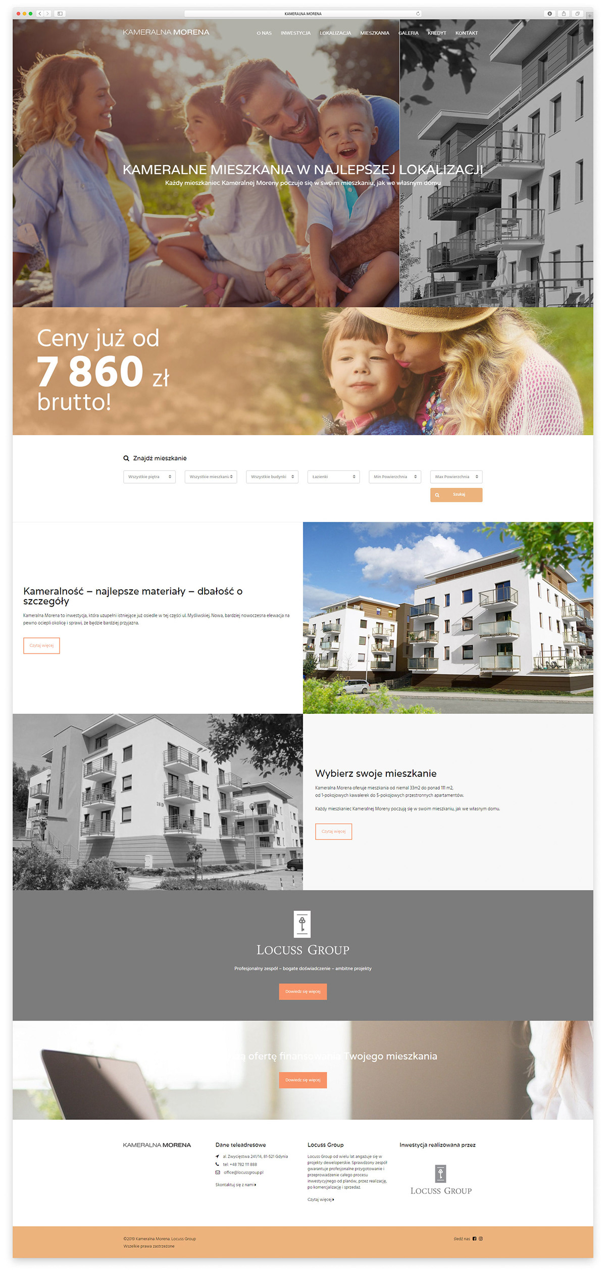 apartamenty deweloper Gdansk inwestycja kameralna morena locuss group mieszkania Morena osiedle