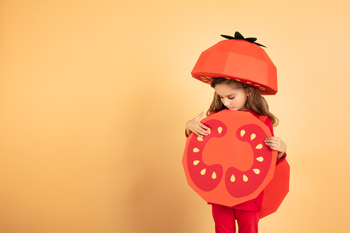 mask Fruit vegetables kids children Wearable costume fruits