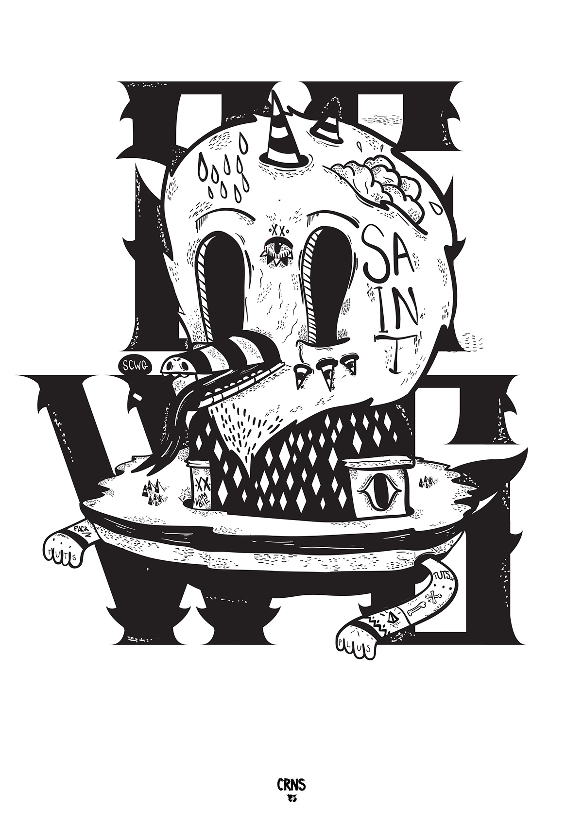 Adam  Cairns Clothing apparel Illustrator art Scallywag nautical navy pirate