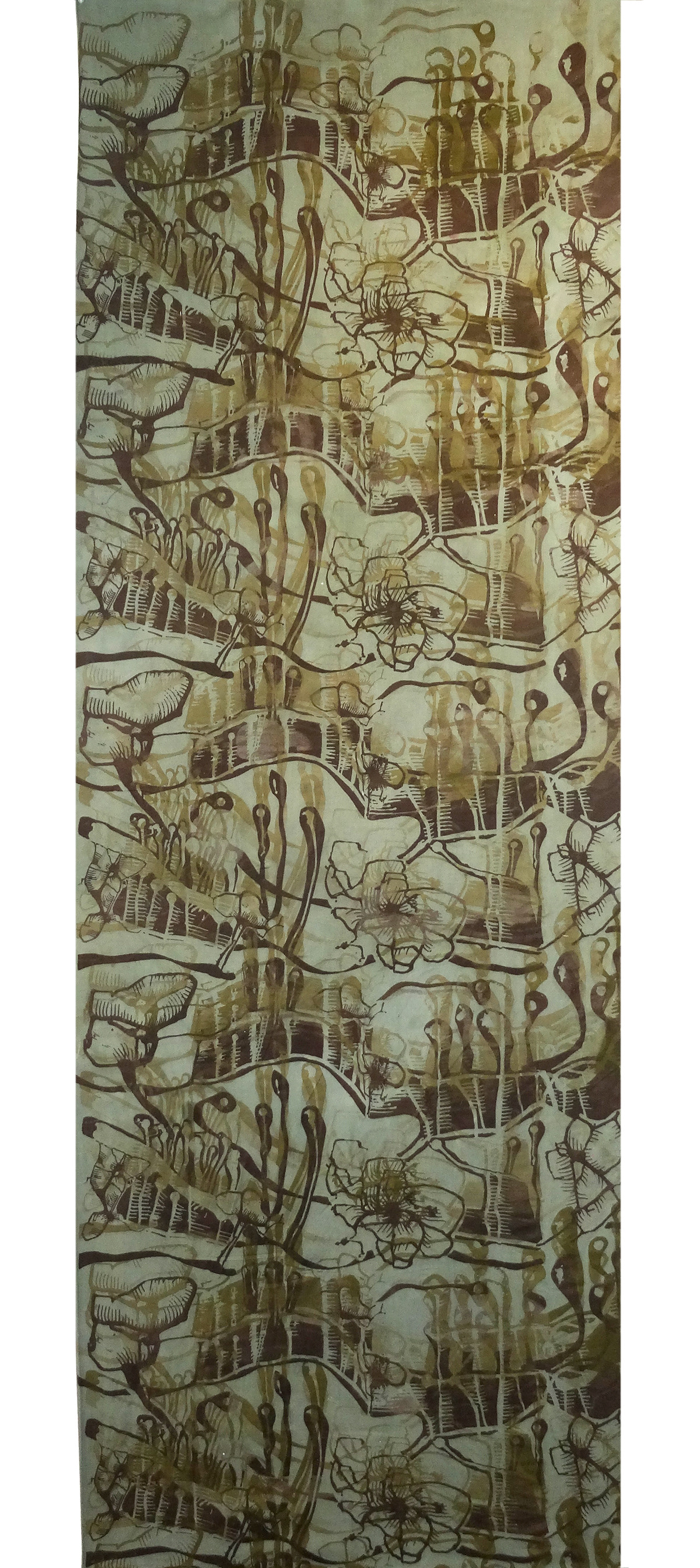 Fabric Silkcreen print repeated pattern dye cotton wizard of oz