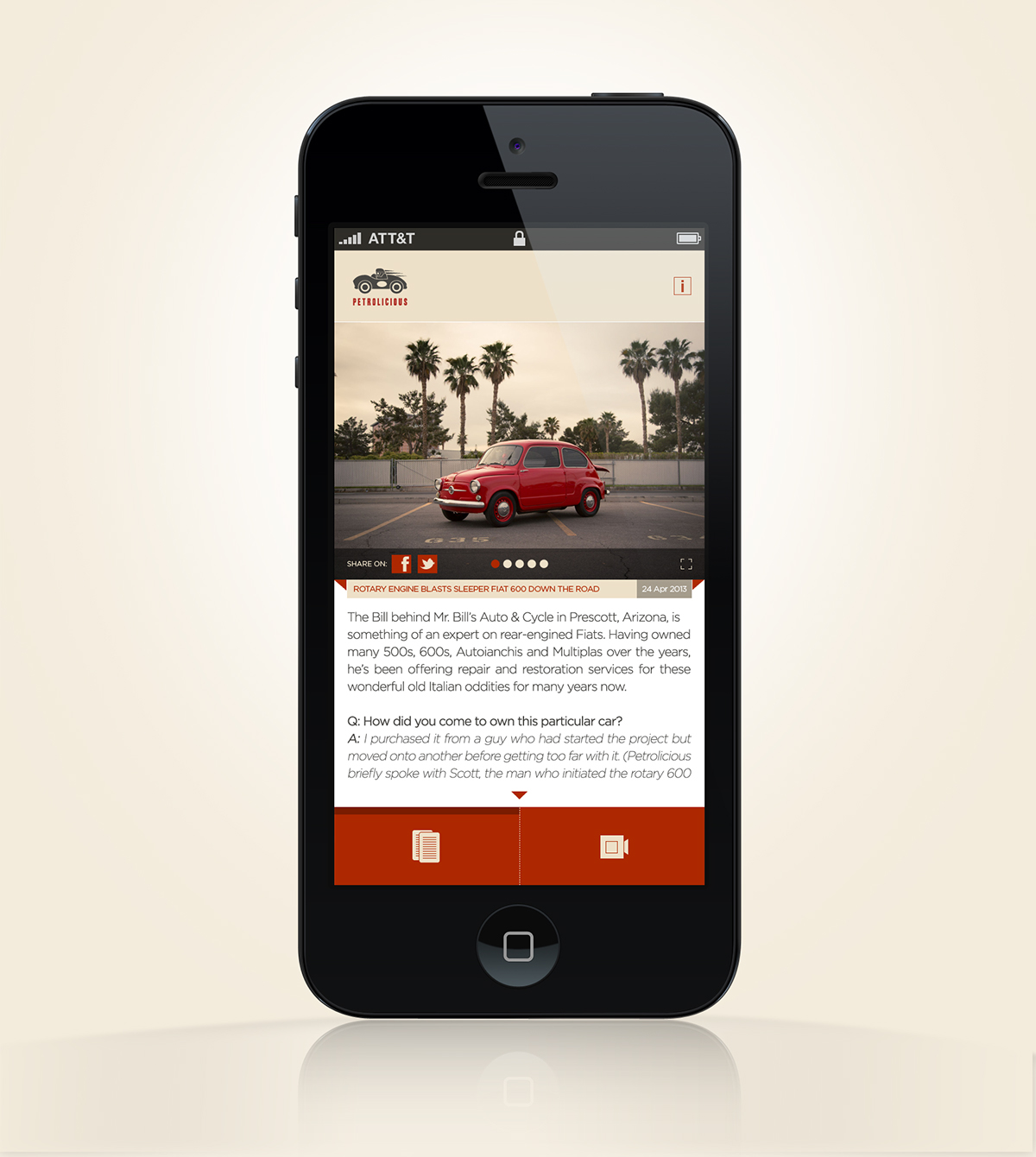 Adobe Portfolio mobile  UI  interface  iOS  Iphone5  redesign