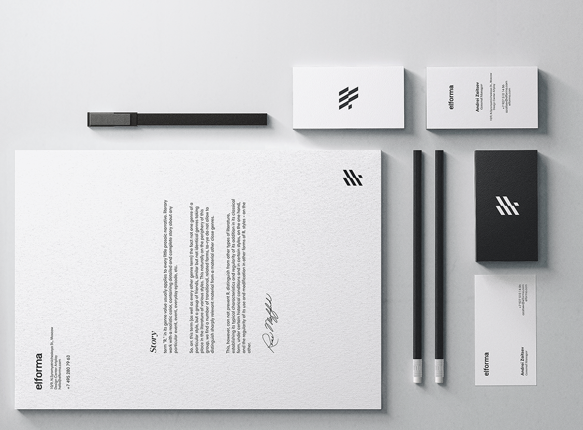 identity black and white architect logo studio