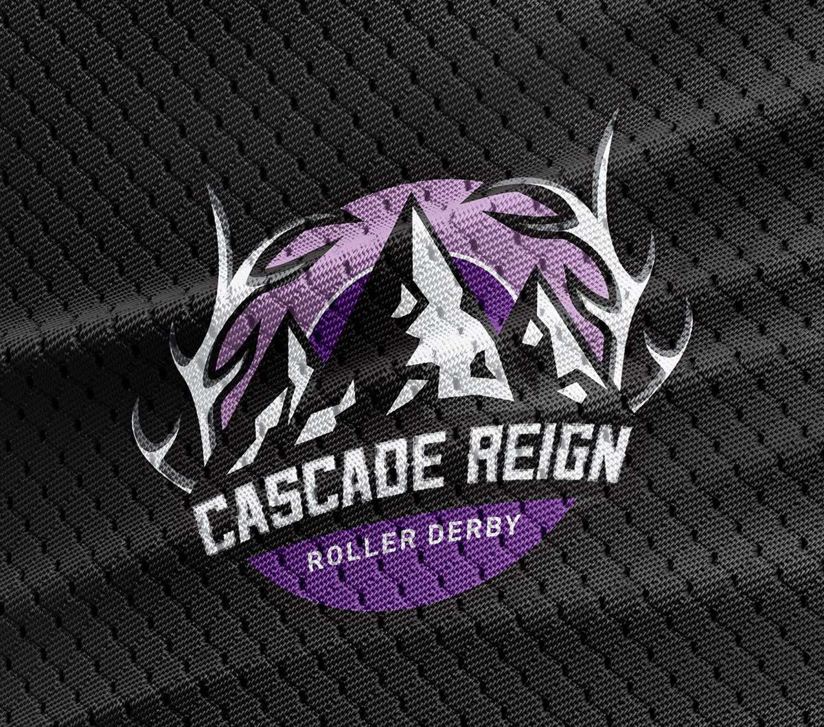 cascade reign cascade reign Roller Derby logo Sports logo team logo anacortes Washington