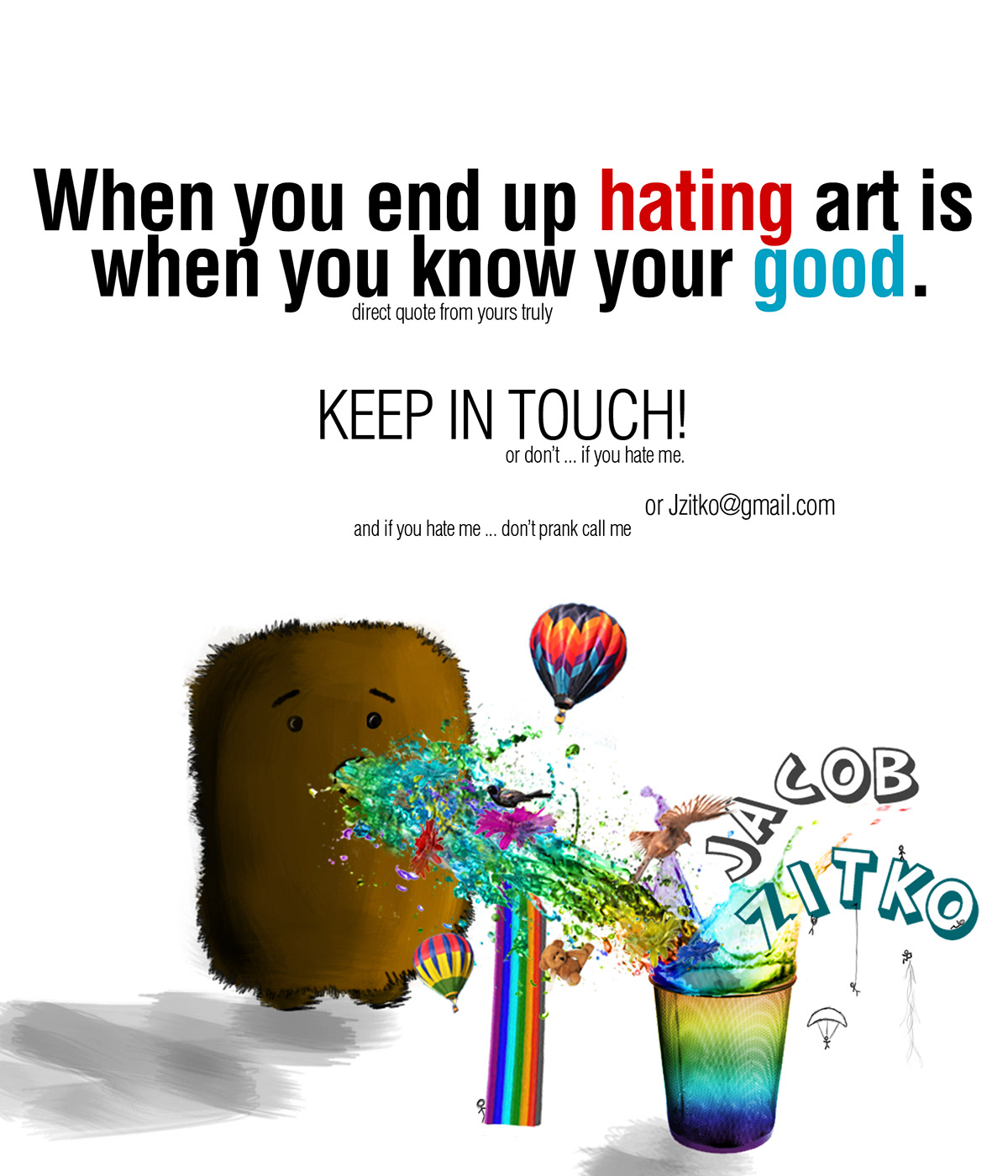 Fun  paint draw paint digital poem poster advertisement Ending